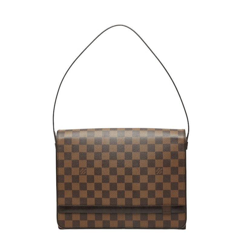 ルイ ヴィトン ダミエ トライベレッカ カレ ショルダーバッグ ワンショルダー N51161 ブラウン PVC レザー レディース LOUIS VUITTON 中古