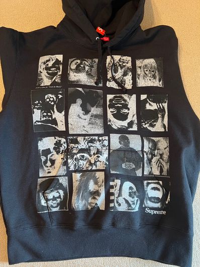 Supreme Collage Grid Hooded Sweatshirt "Black"