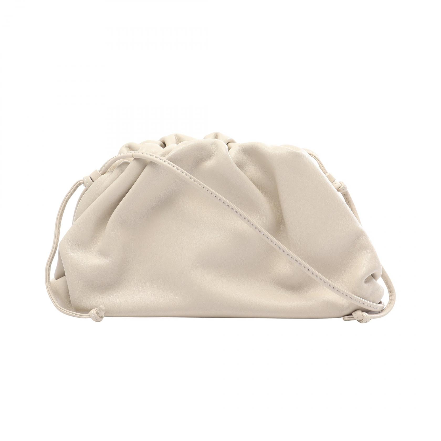 ボッテガヴェネタ BOTTEGA VENETA ミニ ザ ポーチ ショルダーバッグ バッグ レザー レディース ホワイト系 585852 VCP40 【中古】