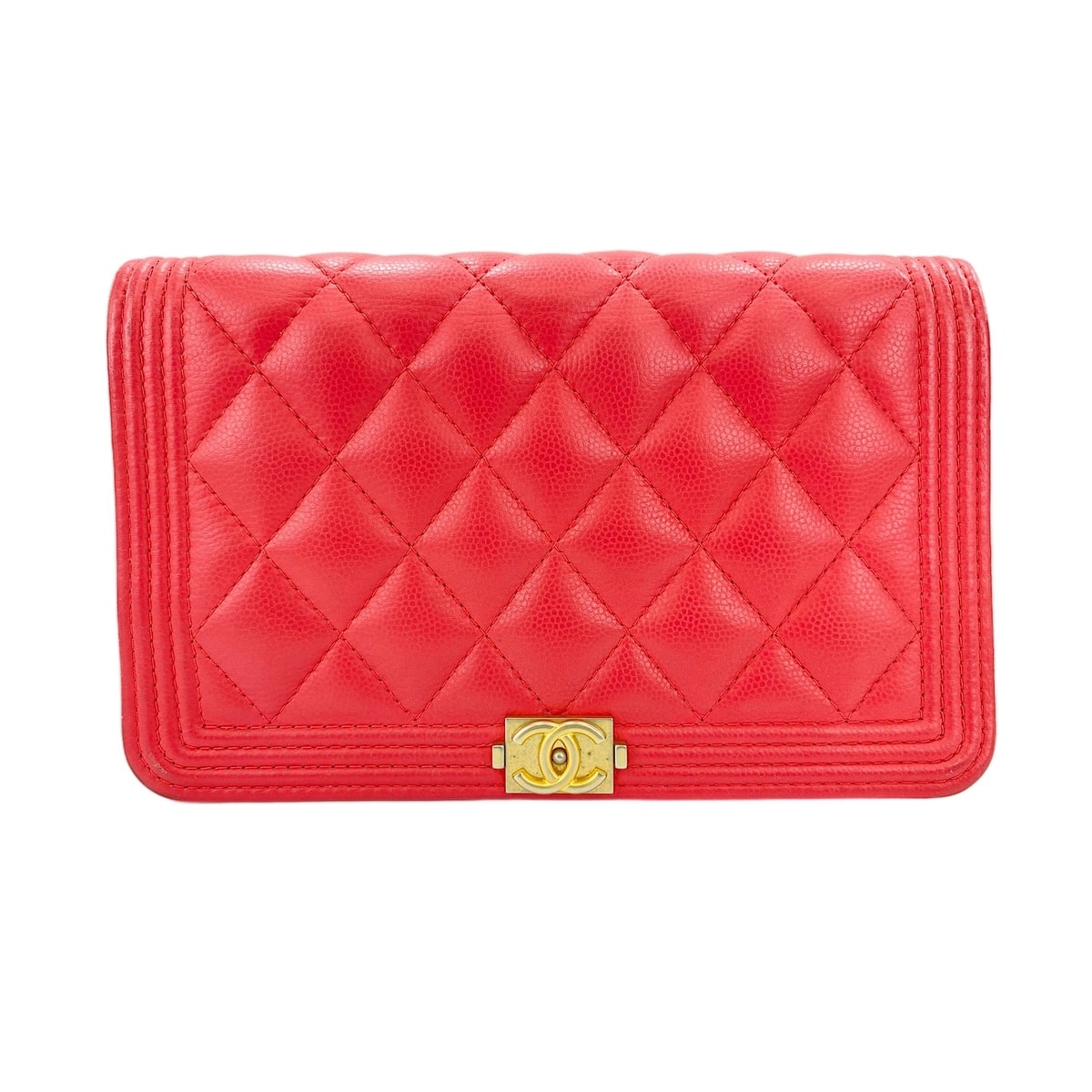 シャネル CHANEL キャビアスキン ボーイシャネル ショルダーバッグ【中古】