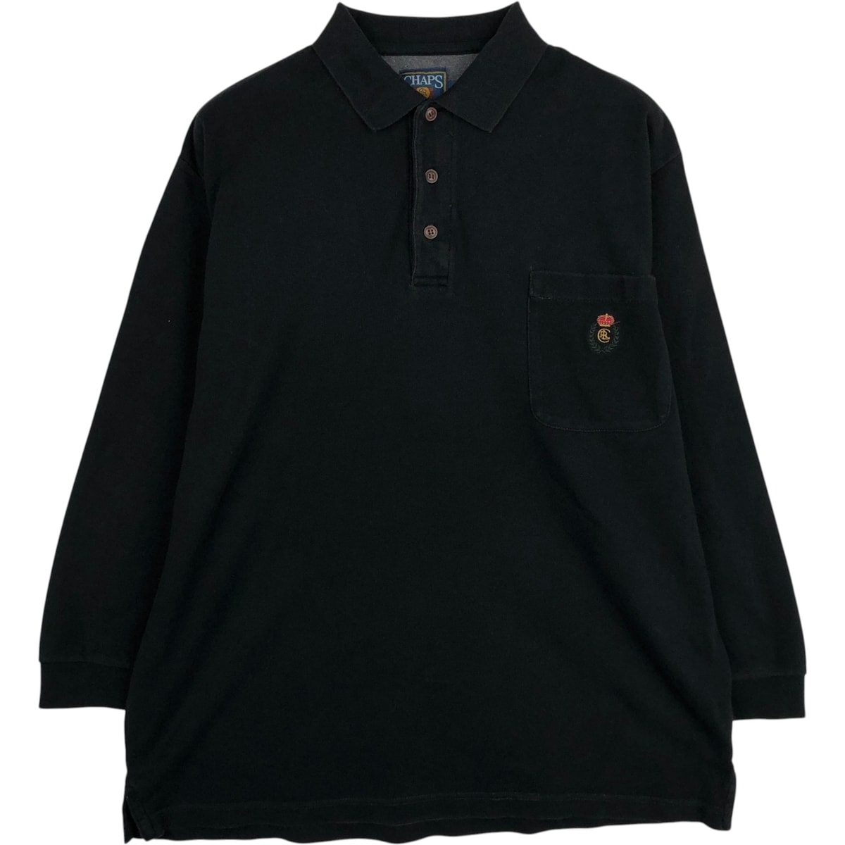 古着 ラルフローレン Ralph Lauren CHAPS チャップス 長袖 ポロシャツ メンズM相当/eaa631915