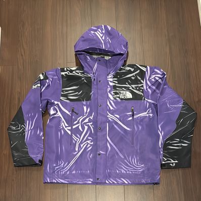 Supreme x The North Face Trompe Loeil Printed Taped Seam Shell Jacket "Purple"