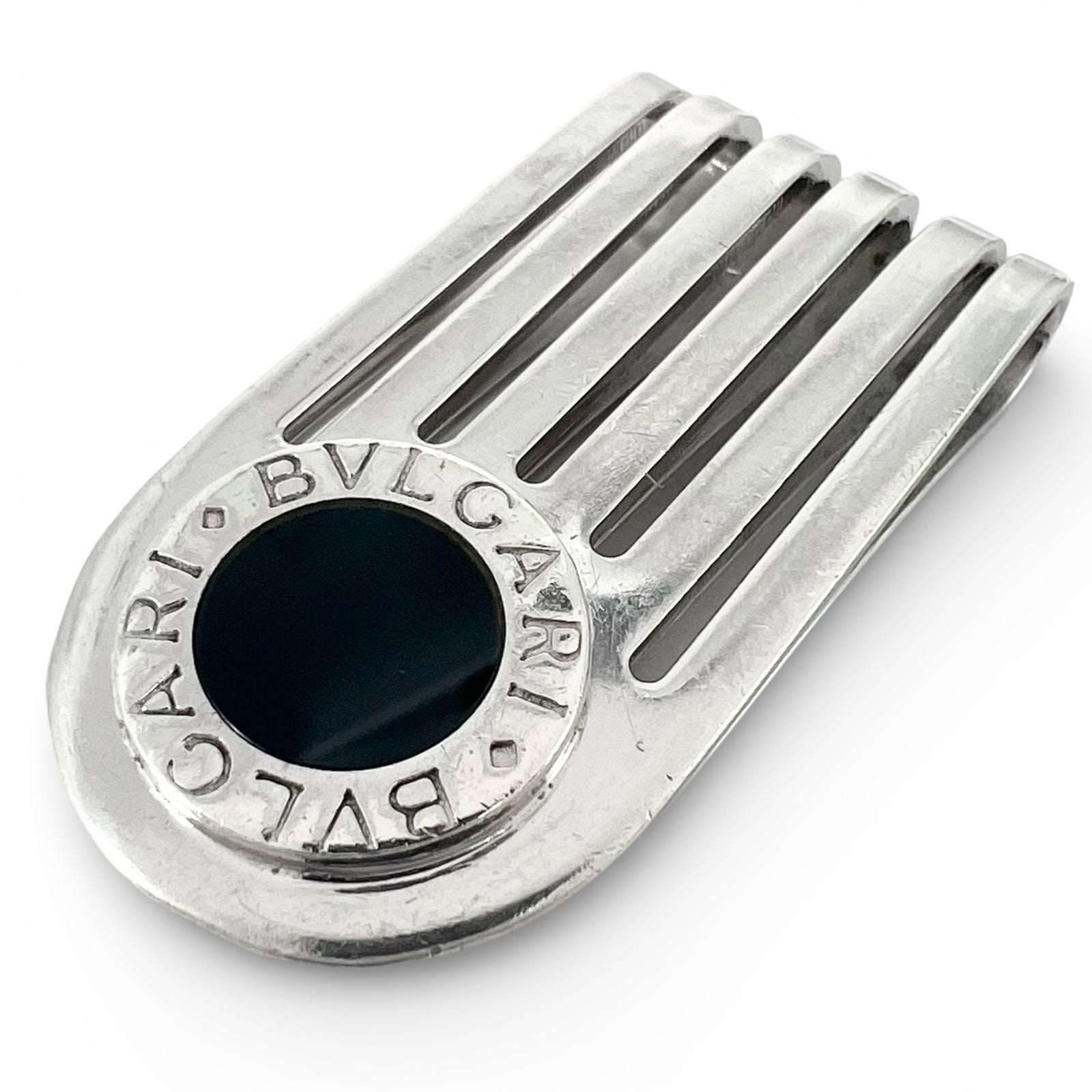 BVLGARI ブルガリ　マネークリップ　シルバー925刻印あり　重量18.4g B (目立った傷や汚れなし)】美品 ブルガリ マネークリップ シルバー