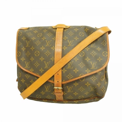 【6dd4221】ルイヴィトン ショルダーバッグ モノグラム ソミュール35 M42254 ブラウン【中古】レディース