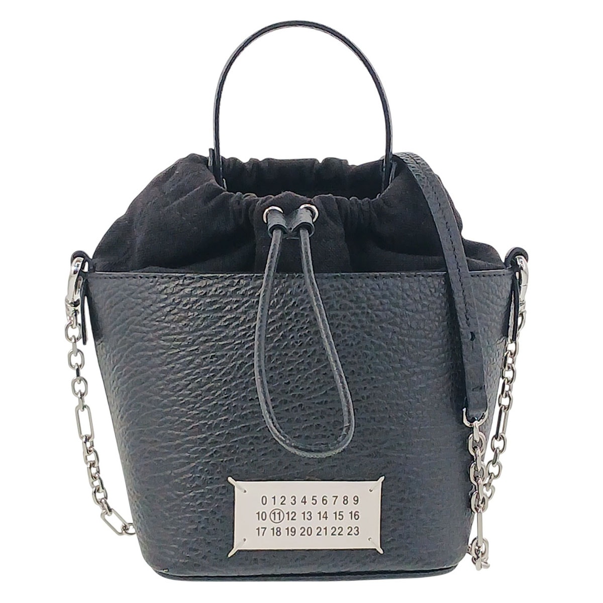 Maison Margiela メゾン マルジェラ 5AC バケット ショルダーバッグ ショルダーバッグ S61WG0035 レザー ブラック  レディース【中古】