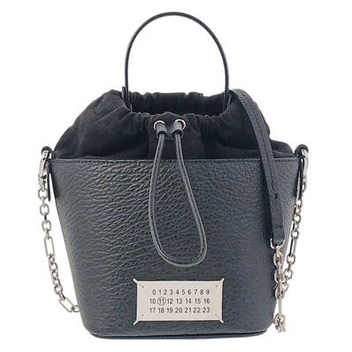 Maison Margiela メゾン マルジェラ 5AC バケット ショルダーバッグ ショルダーバッグ S61WG0035 レザー ブラック レディース【中古】