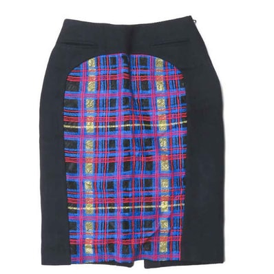 muller of yoshiokubo ウールチェックタイトスカート 38