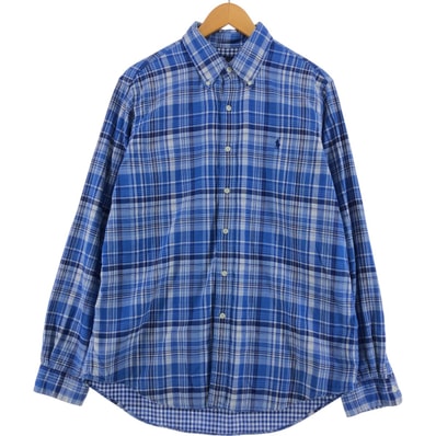 古着 ラルフローレン Ralph Lauren 長袖 ボタンダウンチェックシャツ メンズL相当/eaa523735