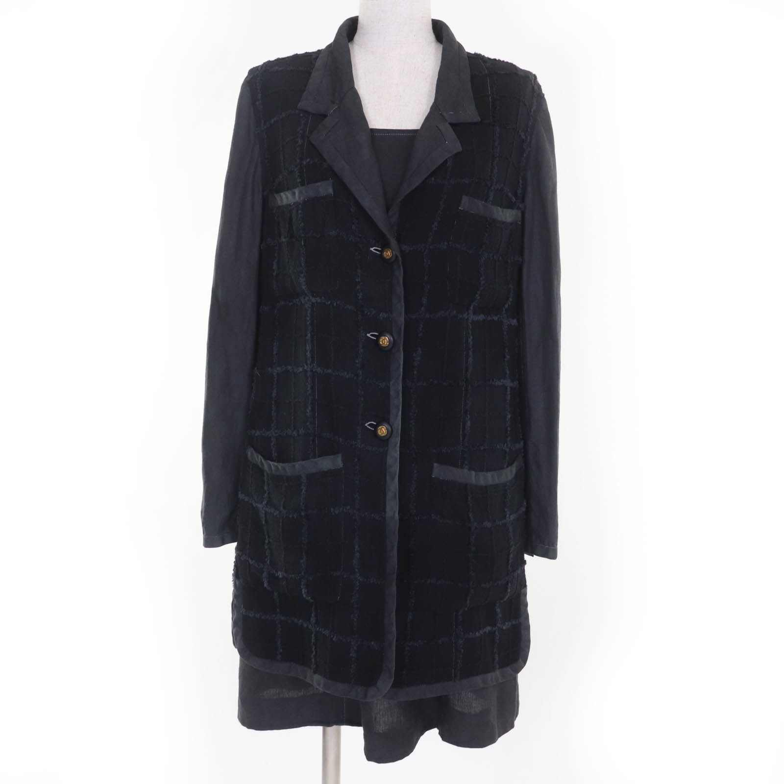良品 シャネル アンサンブル グレー系 レディース 38 94P P02832