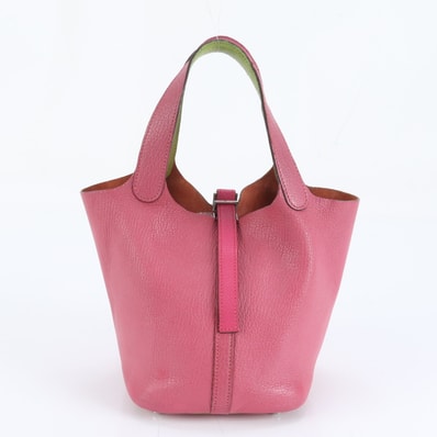 ■美品 エルメスピコタン □J 刻印 PMハンドバッグ レザー