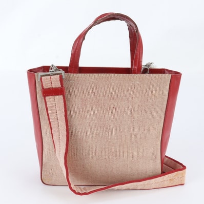 ■美品 プラダ ショルダーバッグ レザー×キャンバス