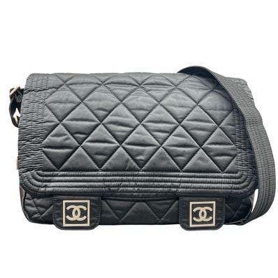 CHANEL 希少 シャネル スポーツライン マトラッセ ショルダーバッグ 10番台シリアル ナイロン メッセンジャーバッグ クロスボディ ロゴ ヴィンテージ アンティーク Y2K ダブルココマーク Bランク 鑑定済 中古 シャネルバッグ