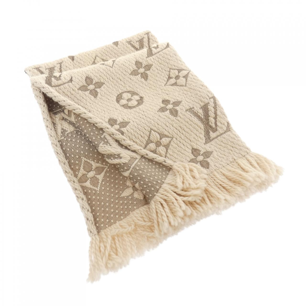ルイヴィトン LOUIS VUITTON エシャルプ ロゴマニア M77373 MUFFLER