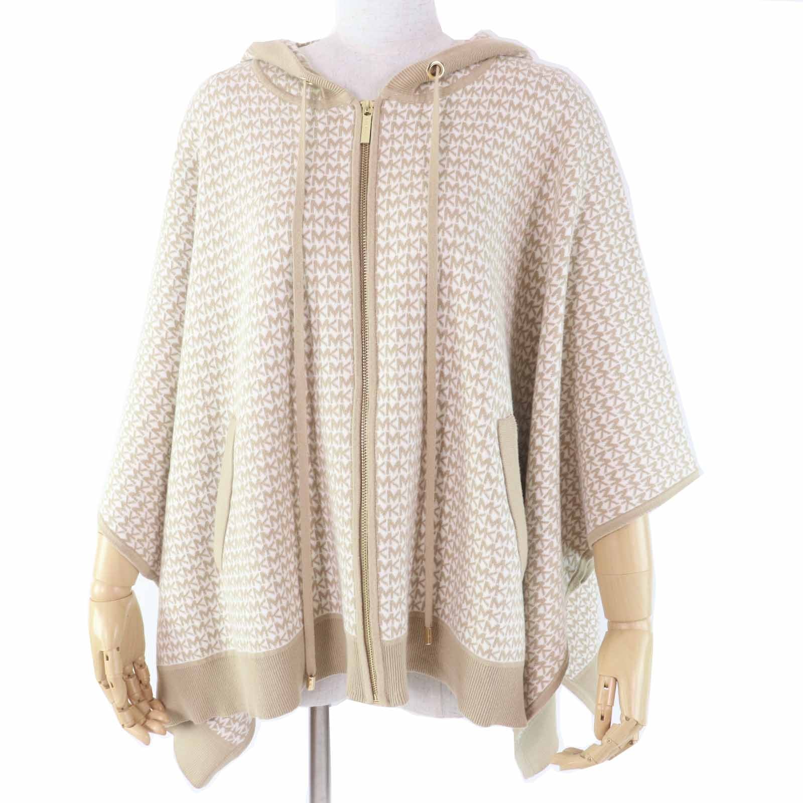 極美品 マイケルコース ポンチョ ベージュ レディース S/M JF160924