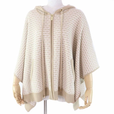 極美品 マイケルコース ポンチョ ベージュ レディース S/M JF160924