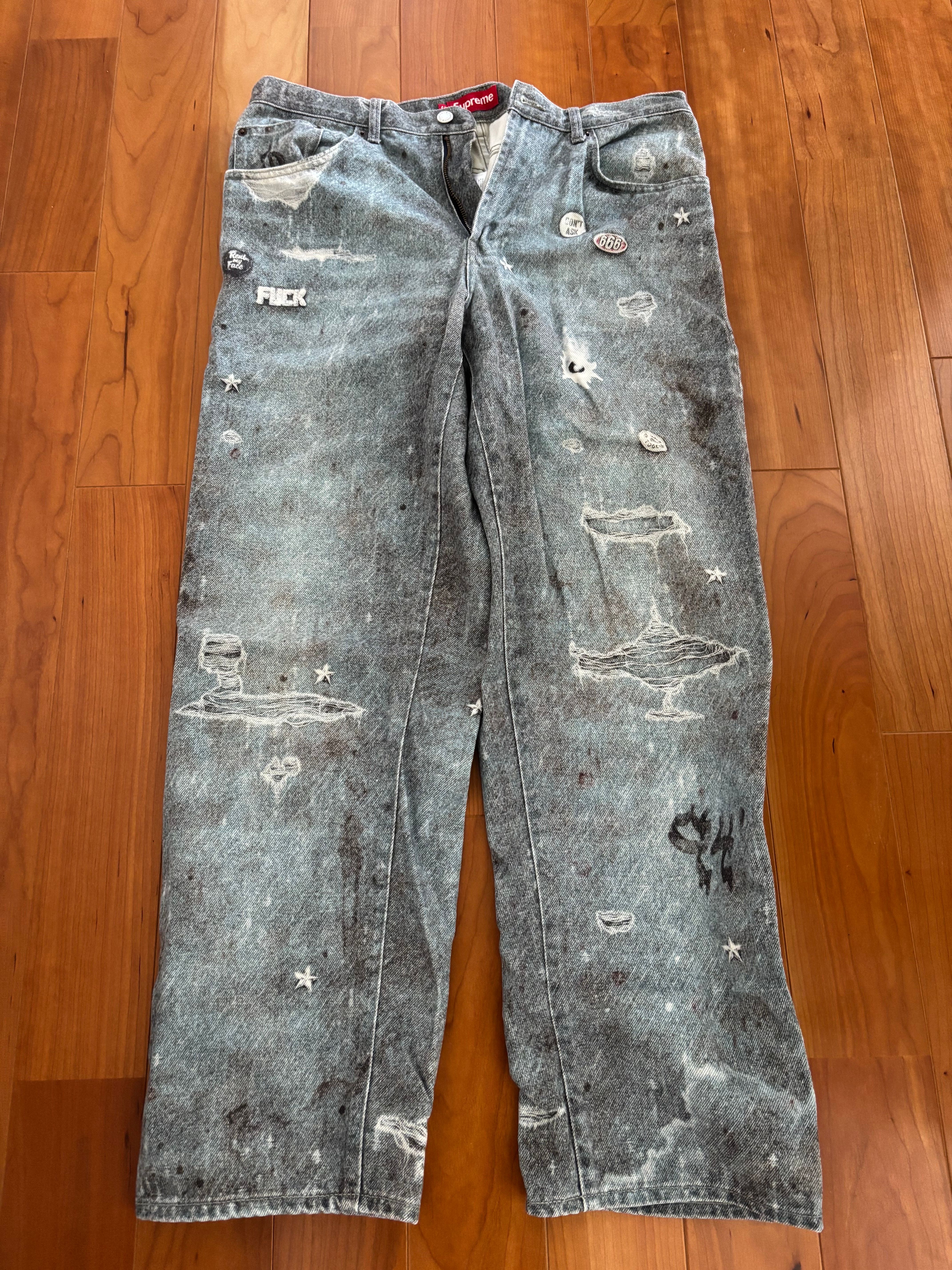 Supreme HJR Trompe Loeil Loose Fit Jean "Blue"