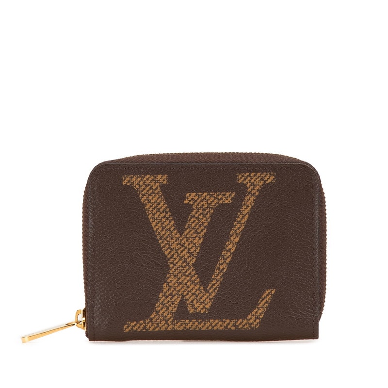ルイ ヴィトン モノグラム ジャイアント ジッピー コインパース コインケース M69354 ブラウン PVC レザー レディース LOUIS VUITTON 【中古】