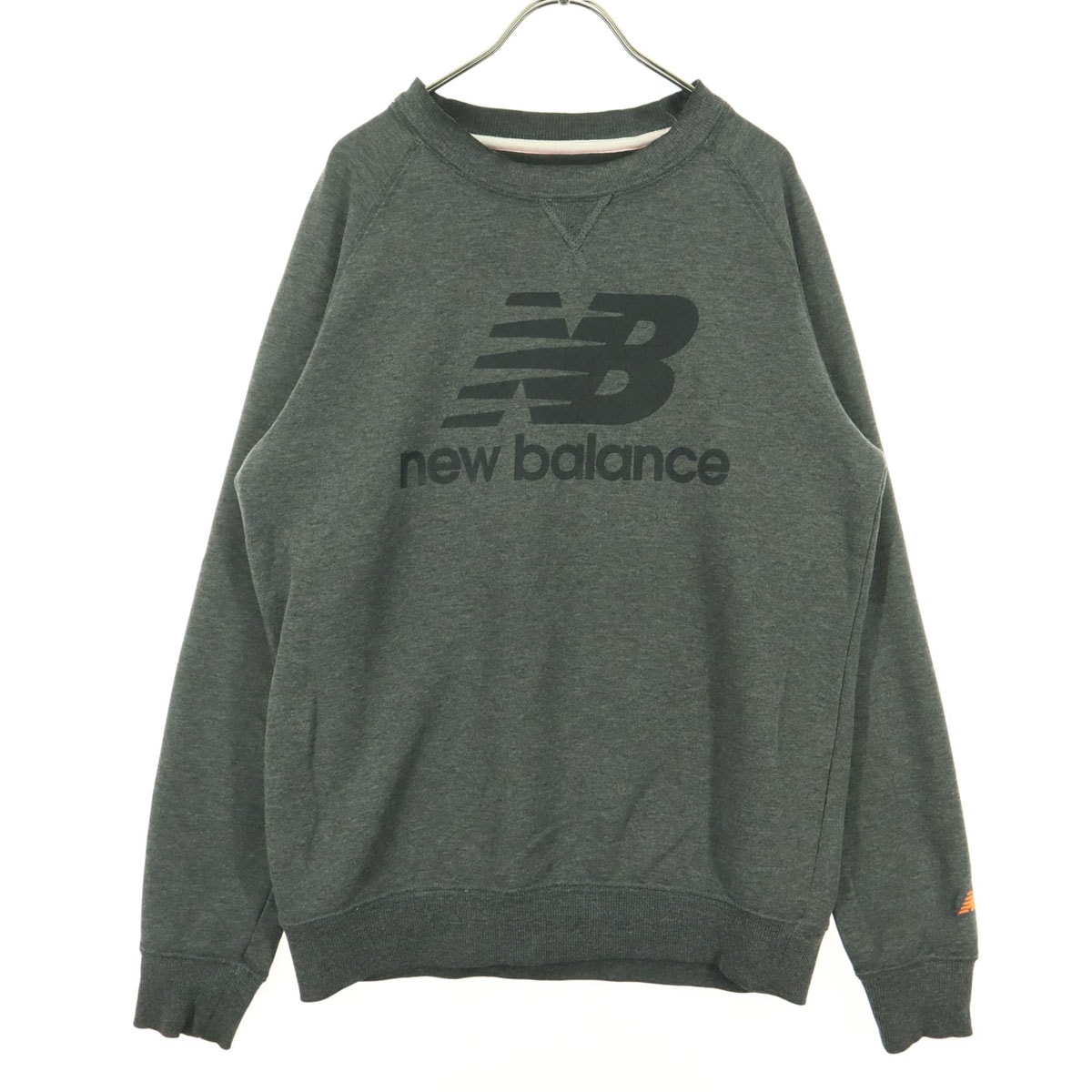 NEW BALANCE ニューバランス ロゴプリント柄 長袖 スウェット L グレー