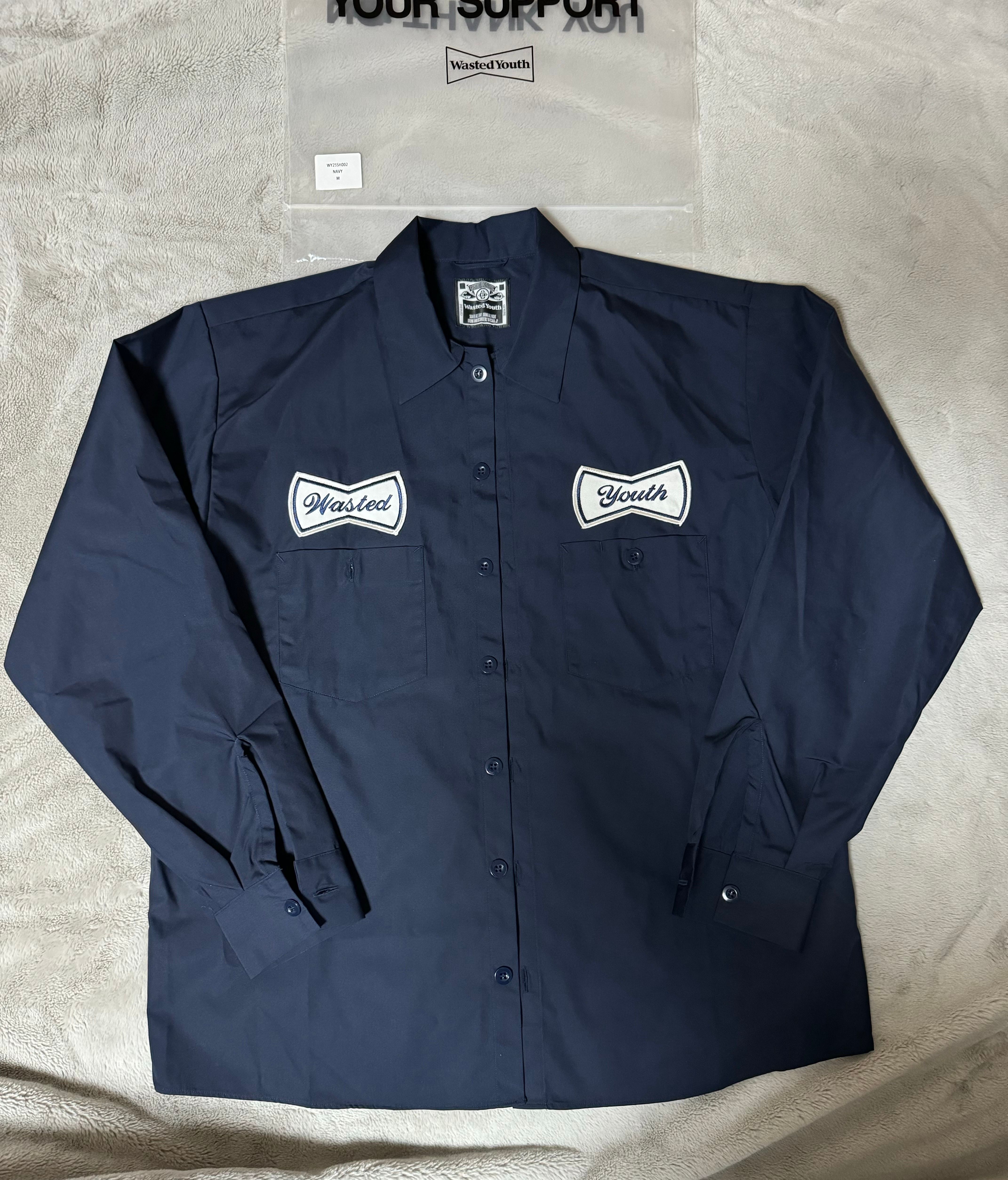 Wasted Youth Work Shirt "Navy" / VERDY