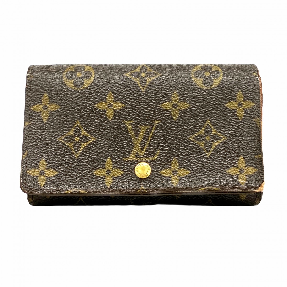 【6dc2760】ルイヴィトン 財布 モノグラム ポルトフォイユトレゾール M61736 ブラウン【中古】レディース