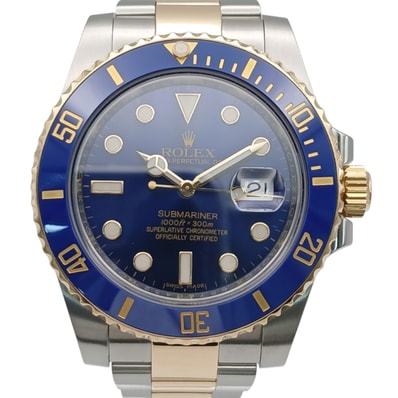 ROLEX ロレックス サブマリーナ デイト Blue 腕時計 116613LB ステンレススチール K18イエローゴールド メンズ【中古】