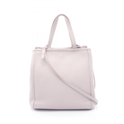 セリーヌ CELINE スモール フォールドカバ 2WAY トートバッグ バッグ レザー レディース パープル系 【中古】