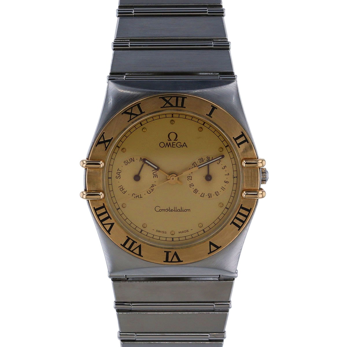 OMEGA オメガ コンステレーション デイデイト クオーツ 腕時計 396.1069 ステンレススチール K18ゴールド シルバー ゴールド  メンズ【中古】