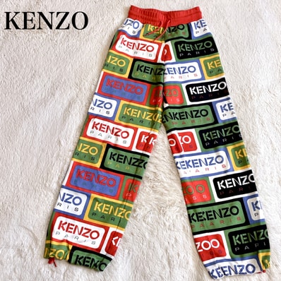 KENZO ケンゾー マルチカラー ラベルジョガー ロングパンツ ロゴ