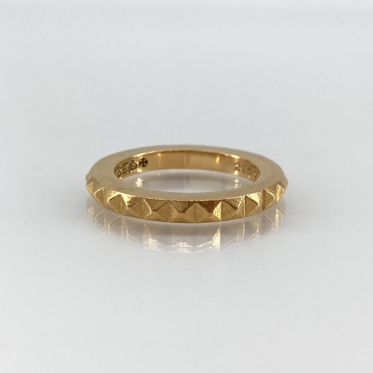 CHROME HEARTS(クロムハーツ) TFP Plus Punk ビッグパンク 070-GLD/US7.0 #14号 22K/YG 2009 リング・指輪 8.97g ゴールド