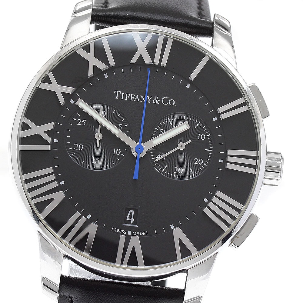 ティファニー アトラスドーム クロノグラフ  クォーツ メンズ 【中古】