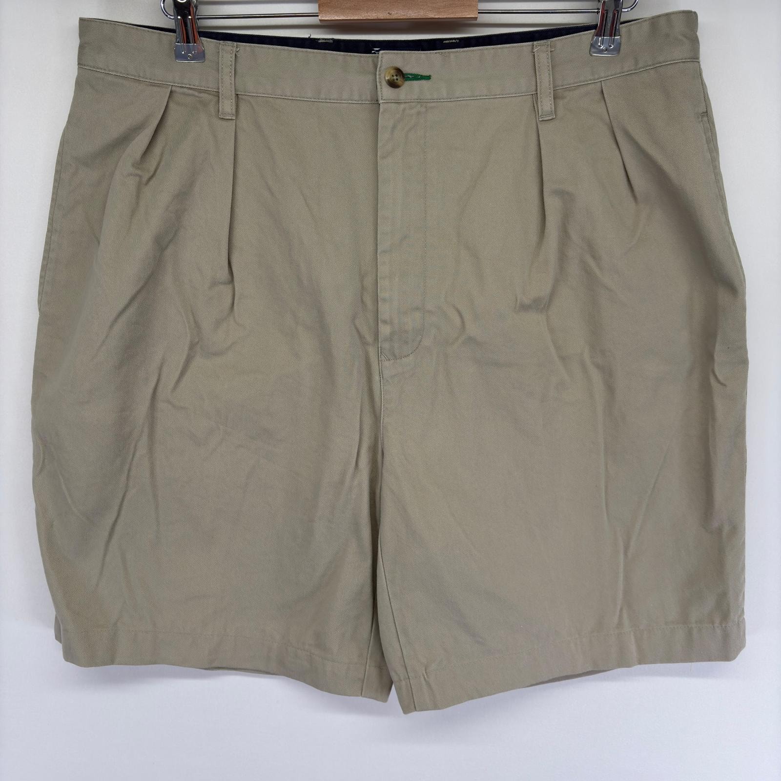 古着 90's/90年代 トミーヒルフィガー TOMMY HILFIGER パンツ チノパン ハーフ ショーツ ワンポイントロゴ w40 ベージュ系 メンズ