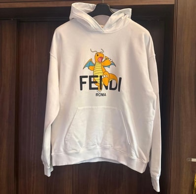 Pokemon x Fragment x FENDI Men's Dragonite Sweatshirt "White"