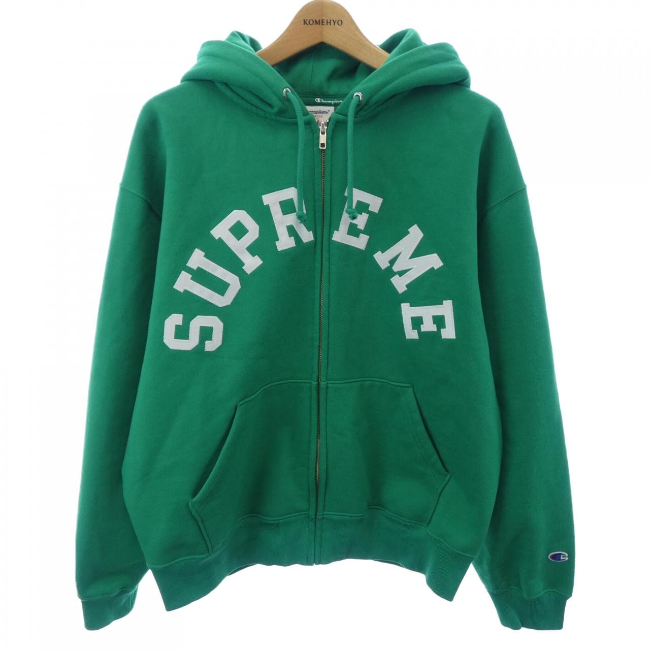 Supreme x Champion Zip Up Hooded Sweatshirt "Green"