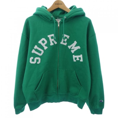 Supreme x Champion Zip Up Hooded Sweatshirt "Green"