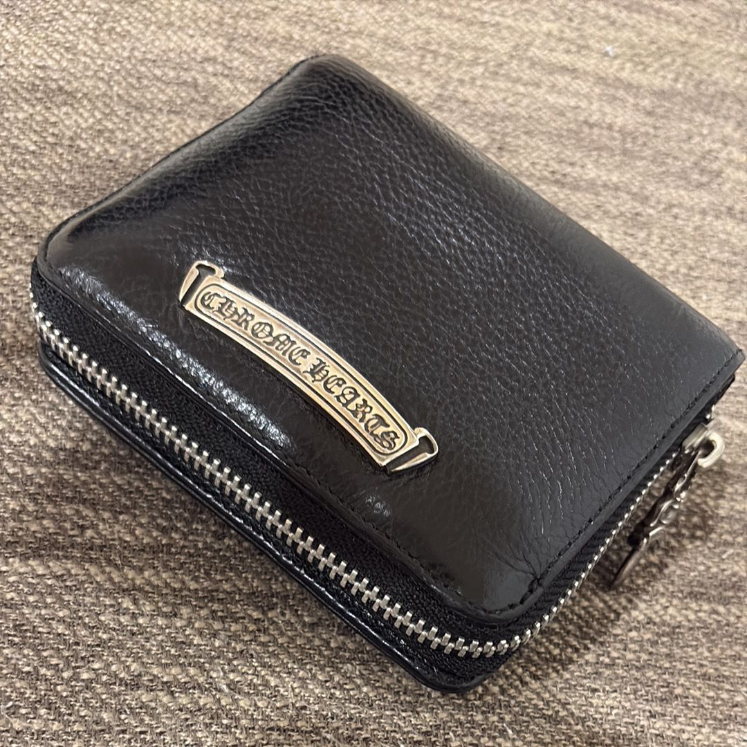 Chrome Hearts Square Zipville Wallet / Leather "Black"