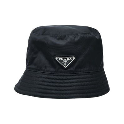 プラダ 三角ロゴプレート バケットハット サイズ:M 1HC137 ブラック ナイロン レディース PRADA 中古
