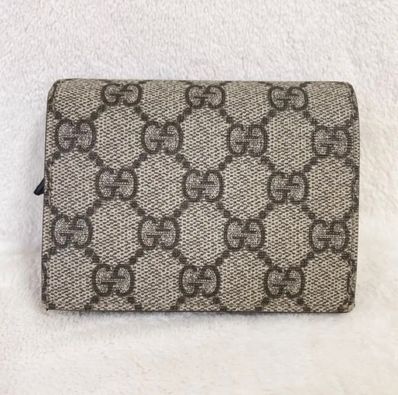 GUCCI GG Supreme Card Case "Beige"
