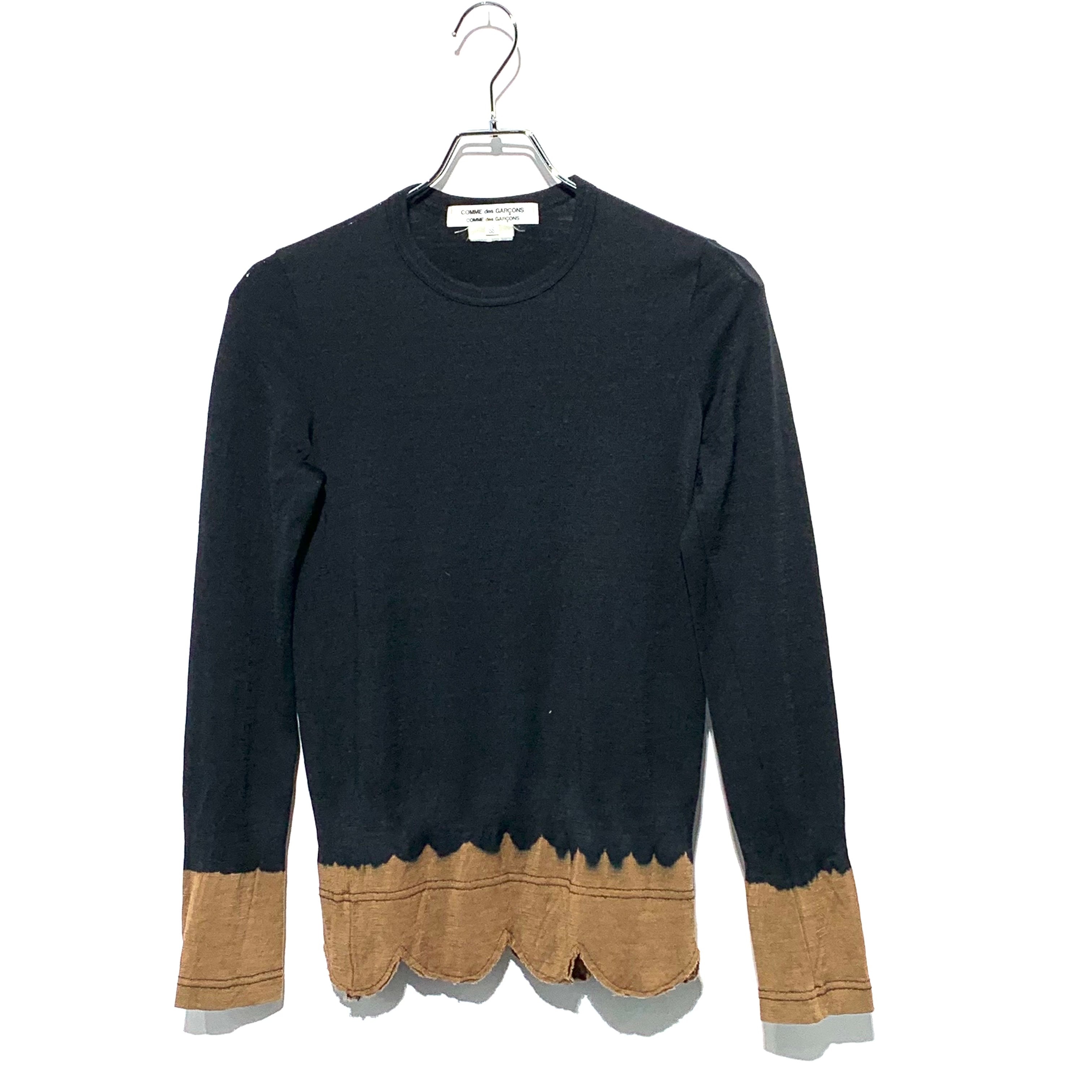 COMME des GARÇONS COMME des GARÇONS Bleach-dyed Design Knit Black/Brown