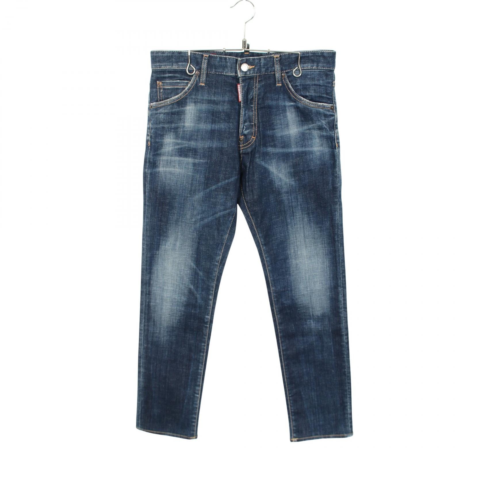 ディースクエアード DSQUARED2 Cool Guy Jean ボタンフライ ダメージ加工 デニムパンツ 衣料品 ボトムス コットン メンズ ブルー系 S74LB1196S30342 【中古】