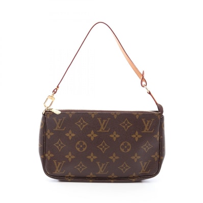 ルイ・ヴィトン LOUIS VUITTON ポシェットアクセソワール モノグラム ハンドバッグ バッグ PVCコーティングキャンバス レザー レディース ブラウン系 M51980 【中古】