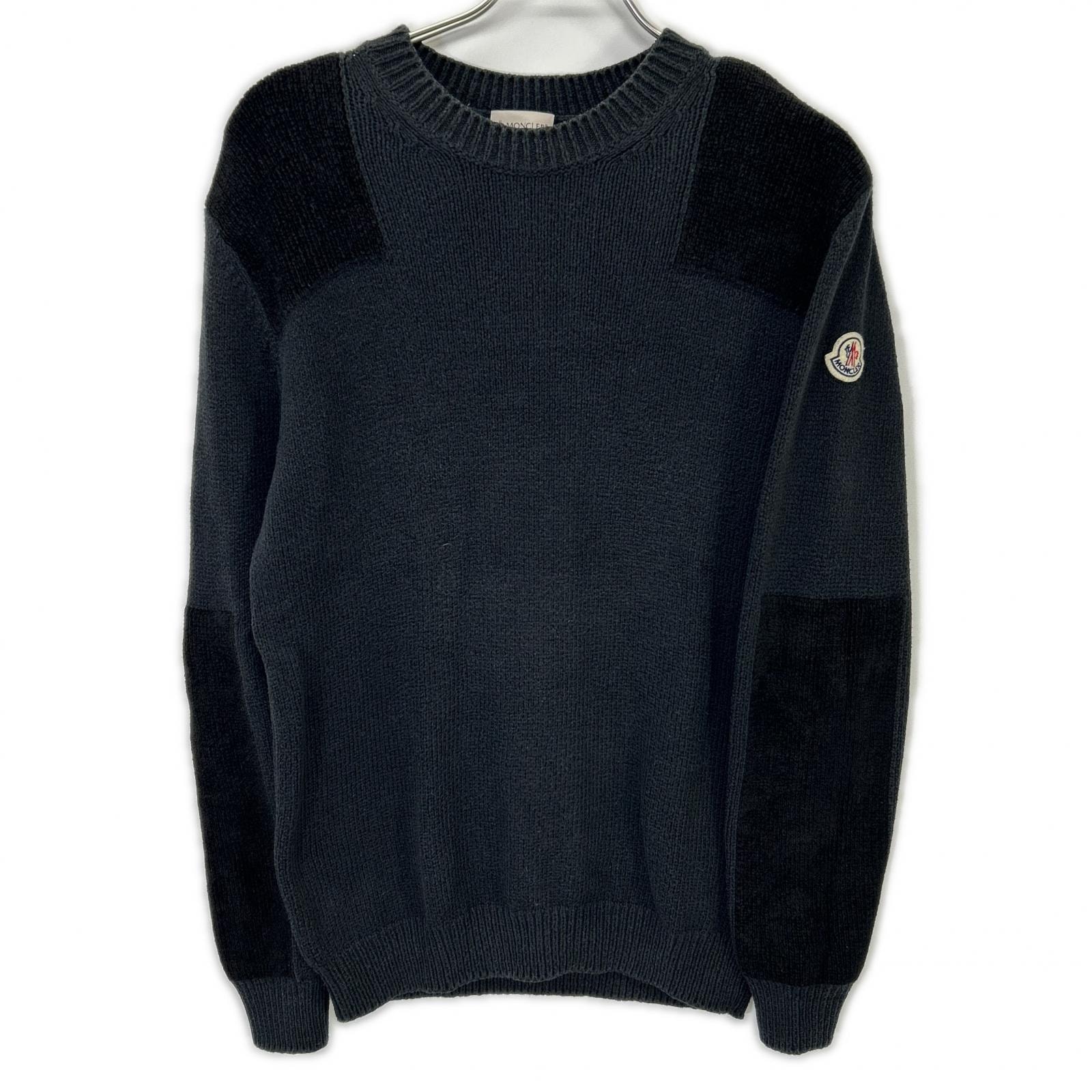 モンクレール 21年製 girocollo tricot コットン ロゴパッチ ニット S