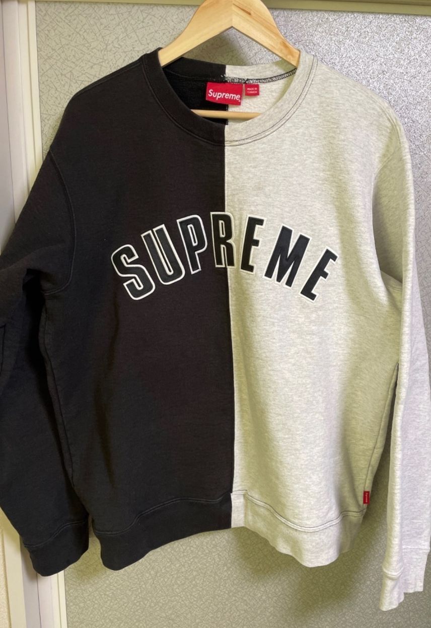 Supreme Split Crewneck Sweatshirt "Black"