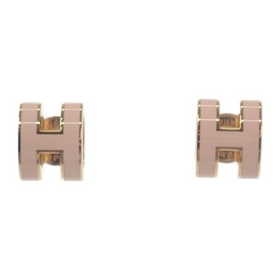エルメス HERMES ミニポップ H アッシュ ピアス GP ローズドラジェ ピンク レディース【中古】【Aランク】