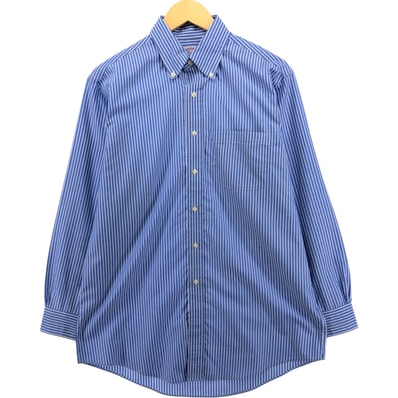 古着 ブルックスブラザーズ Brooks Brothers 346 長袖 ボタンダウンストライプシャツ メンズM相当 ヴィンテージ/eaa571234