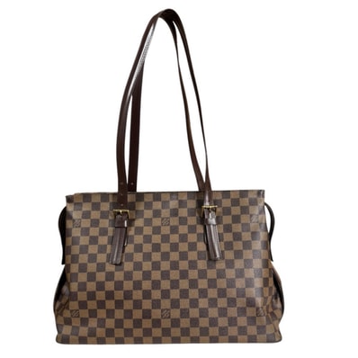 ルイヴィトン チェルシー ダミエ トートバッグ ダミエキャンバス N51119 ブラウン レディース LOUIS VUITTON 中古