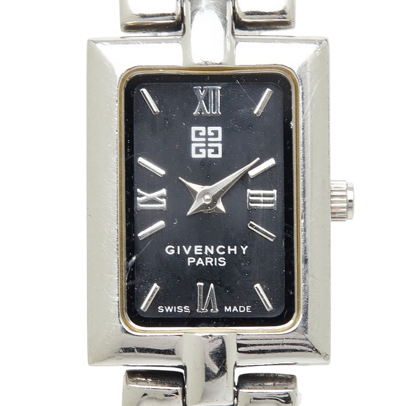 ジバンシー ミレジム バングルウォッチ 腕時計 1569465 クオーツ ブラック文字盤 ステンレススチール レディース Givenchy 【中古】