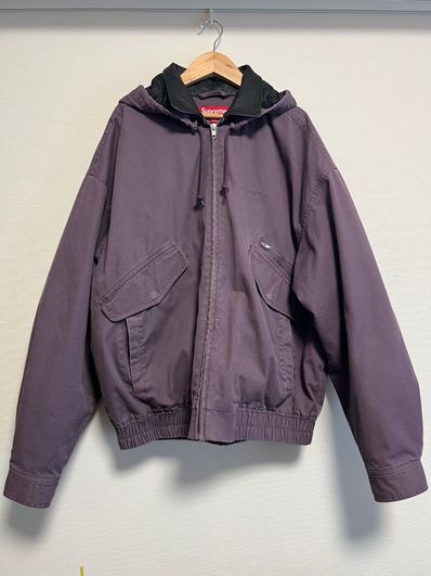 Supreme Leather Collar Utility Jacket "Dusty Purple"