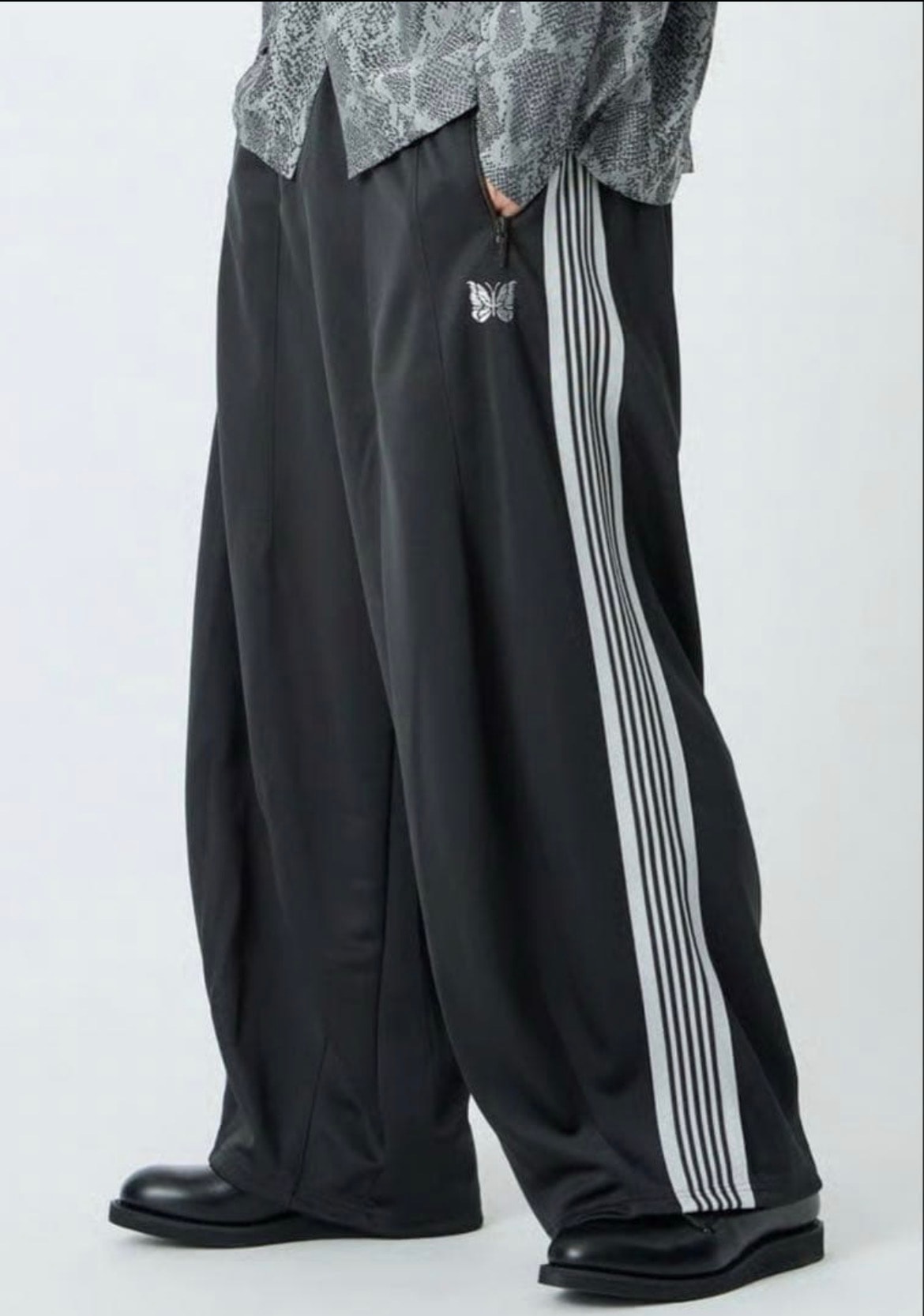 NEEDLES H.D. Track Pant - Poly Smooth "Charcoal"