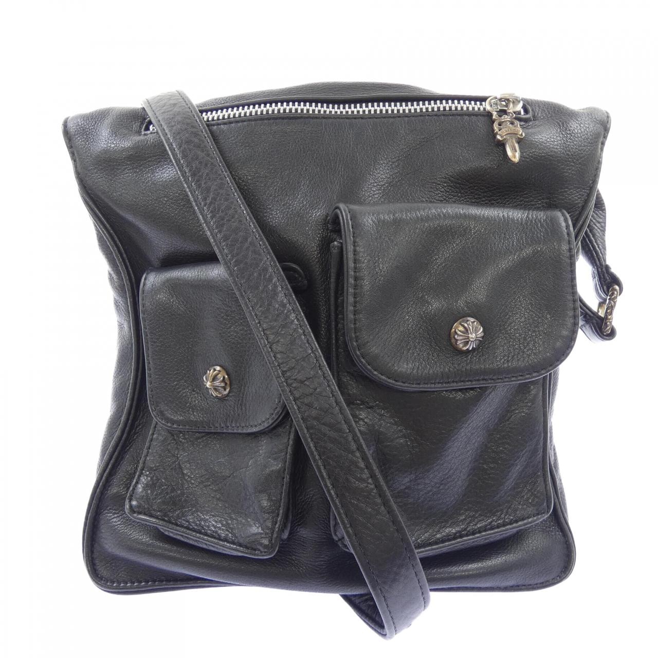 Chrome Hearts F Slinger Leather Shoulder Bag "Black"