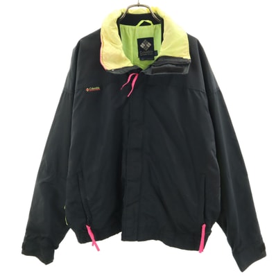 Columbia コロンビア 80s ヴィンテージ 紺タグ ナイロンジャケット XL ブラック